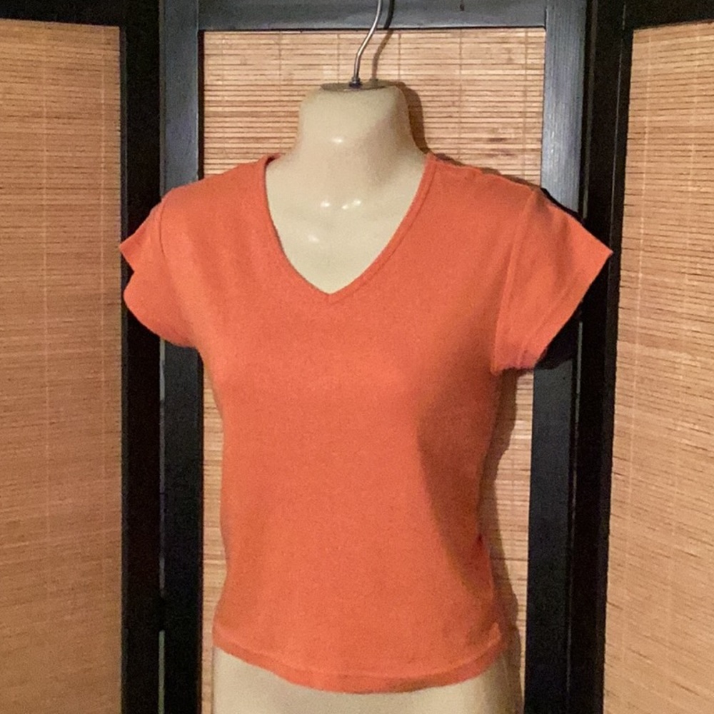 Vintage Q&A cropped cotton tee Sz S. EUC